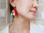 Felt Wool Rainbow Earrings