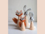 Fox Hare Felt Wood Stand