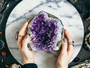 Amethyst Rose Quartz Pendant Necklace