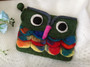 Felted Wool Owl Pouch