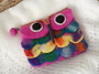 Felted Wool Owl Pouch