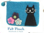 Felted Wool Cat Kitty Pouch