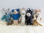 Felted Wool Animal Keychain Ornament
