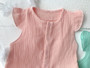 Infant Toddler Organic Cotton Muslin Sleeve Romper