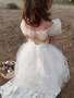 Sparkle Drop Shoulder Tulle Gown