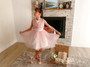 Pink Ruffles Tulle Floral Waistline Dress