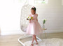 Pink Ruffles Tulle Floral Waistline Dress