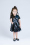 Sparkle Zip-Up Dress, Gold, Black Peacock