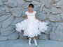 White Layered Ruffles Organza Dress 2T