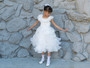White Layered Ruffles Organza Dress 2T