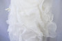 White Satin Organza Pearl Bow Dress Size 10