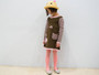 Pink Chocolate Stripe Floral Knit Dress