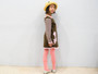 Pink Chocolate Stripe Floral Knit Dress