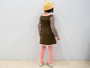 Pink Chocolate Stripe Floral Knit Dress