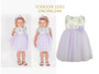 Lilac Tulle Floral Embroidery Dress Size 8