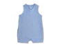 Organic Muslin Cotton Blue Coverall Bodysuit
