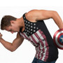 America USA Flag Cotton Slim Tank Top