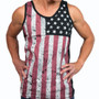 America USA Flag Cotton Slim Tank Top