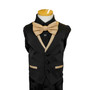 Boy Slim-Fit 5-Piece Sparkling Suit, Gold