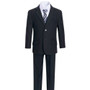 Boy Slim Fit 5-piece Suit, Black