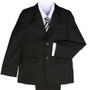 Boy Slim Fit 5-piece Suit, Black