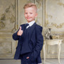 Boy Regular Fit 5-Piece Suit, Navy