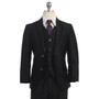 Boy Slim-Fit 5-piece Trim Lapel Suit, Black
