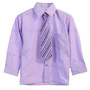 Boy Shirt and Tie Regular Fit, Lilac Purple