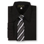 Boy Shirt and Tie Regular Fit, Black Gray White