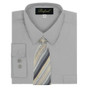 Boy Shirt and Tie Regular Fit, Black Gray White