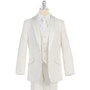 Boy Slim-Fit 7-piece Detachable Shawl Lapel Suit, Ivory