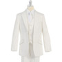 Boy Slim-Fit 7-piece Detachable Shawl Lapel Suit, Ivory