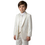 Boy Slim-Fit 7-piece Detachable Shawl Lapel Suit, Ivory