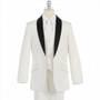 Boy Slim-Fit 7-piece Detachable Shawl Lapel Suit, Ivory