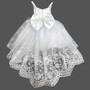 3-piece White Virgin Mary Dress Gown with Train
