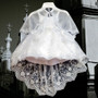 3-piece White Virgin Mary Dress Gown with Train