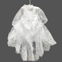 3-piece White Virgin Mary Dress Gown with Train