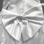3-piece White Virgin Mary Dress Gown with Train