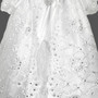 3-piece White Puff Sleeves Virgin Mary Dress Gown with Train