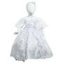 3-piece White Puff Sleeves Virgin Mary Dress Gown with Train
