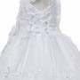 3-piece White Puff Sleeves Virgin Mary Dress Gown with Train