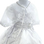 3-piece White Puff Sleeves Virgin Mary Dress Gown with Train