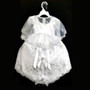 3-piece White Virgin Mary Dress Gown Bonnet