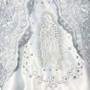 3-piece White Virgin Mary Dress Gown Bonnet