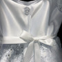 3-piece White Virgin Mary Dress Gown Bonnet