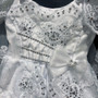 3-piece White Virgin Mary Dress Gown Bonnet