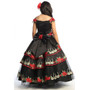 3-piece Charra Rose Tulle Ballgown, Black Red