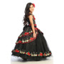 3-piece Charra Rose Tulle Ballgown, Black Red