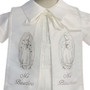 Mi Bautizo Maria Baptism Romper with Bonnet
