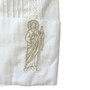 3-piece Guayabera Virgen Maria San Jose Shirt Shorts Pants Set, White
